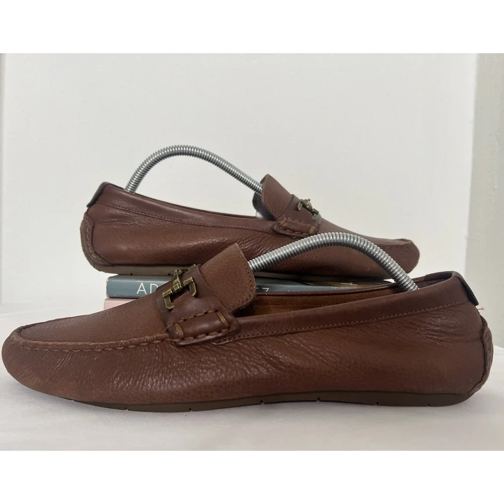 Cole Haan Somerset Horse Bit Brown Leather Dress Loafers Casual Formal Shoes 10M
